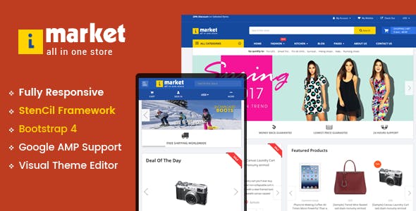 iMarket - Multipurpose Stencil BigCommerce Theme & Google AMP Ready