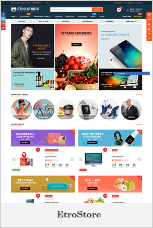 EtroStore - Responsive Multipurpose eCommerce Shopify Theme