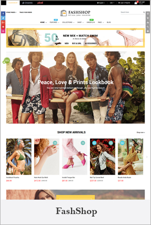 FashShop - Multipurpose Sectioned Drag & Drop Bootstrap 4 Shopify Theme
