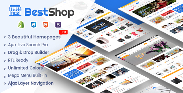 BestShop - Multipurpose Sectioned Drag & Drop Bootstrap 4 Shopify Theme