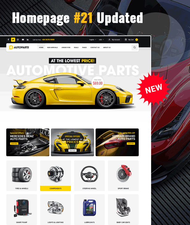 Autorparts - Multipurpose Shopify Themes with Sections Ready