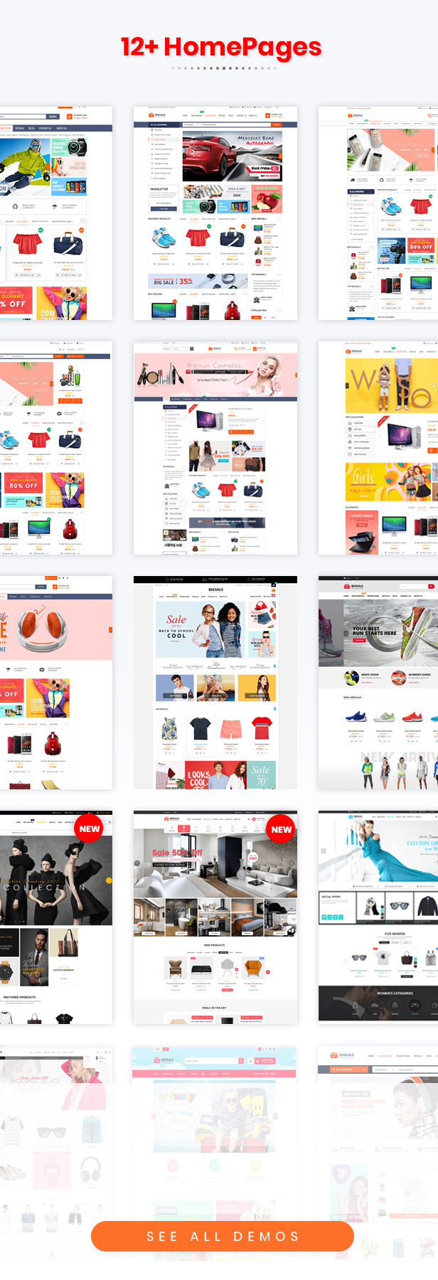 BigSale - The Clean, Minimal & Unlimited Bootstrap 4 Shopify Theme (20 HomePages)