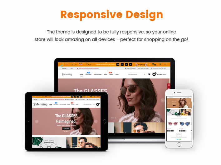 Ss Manning - Multipurpose Sections Glasses Shopify Theme