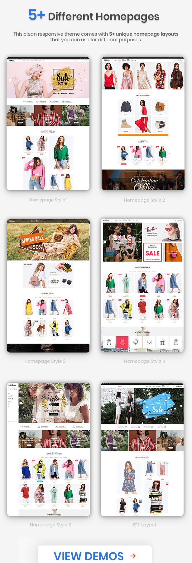 MiZa -  Multipurpose Responsive Fashion  Shopify Theme with Sections