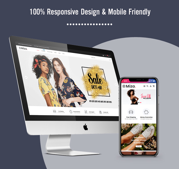 MiZa -  Multipurpose Responsive Fashion  Shopify Theme with Sections