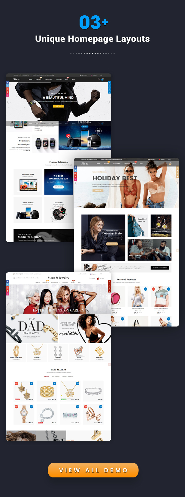 Siezz - Advanced Drag & Drop Responsive Shopify Theme