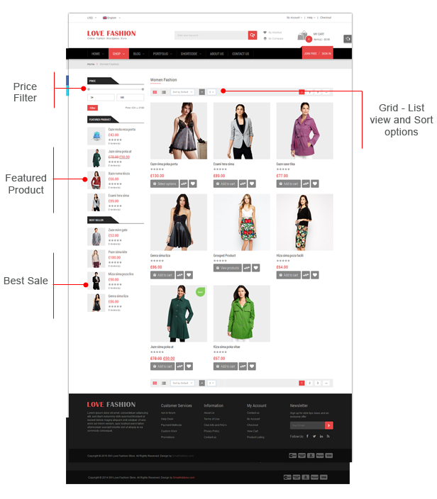 Love Fashion - Category page