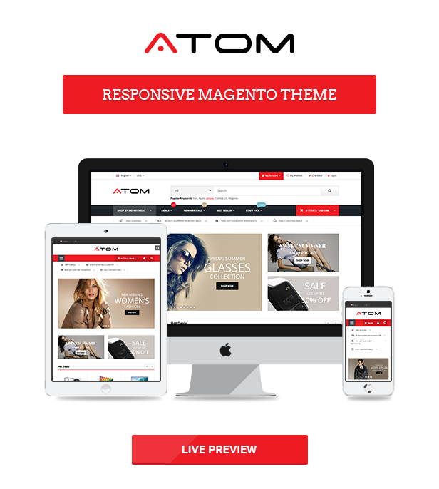 Atom - Responsive Magento theme