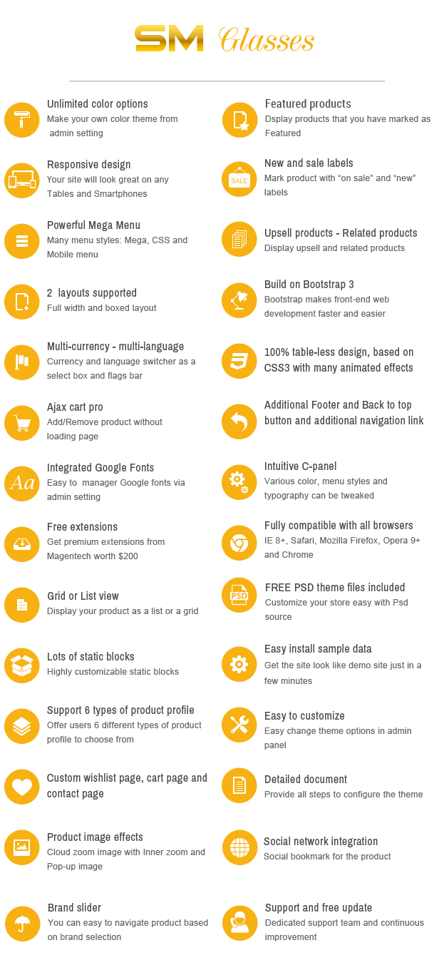 SM Glasses - Responsive Theme