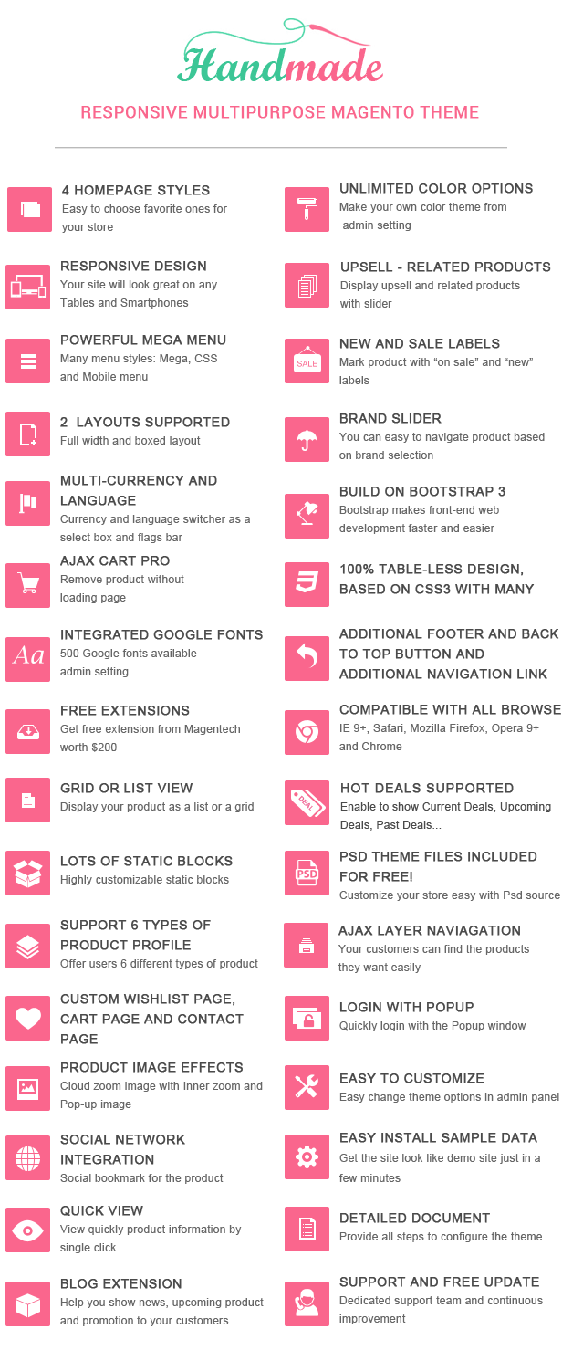 Handmade - Responsive Magento theme