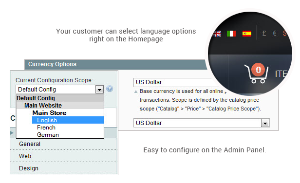 SM Kampe - Multiple languages and currencies