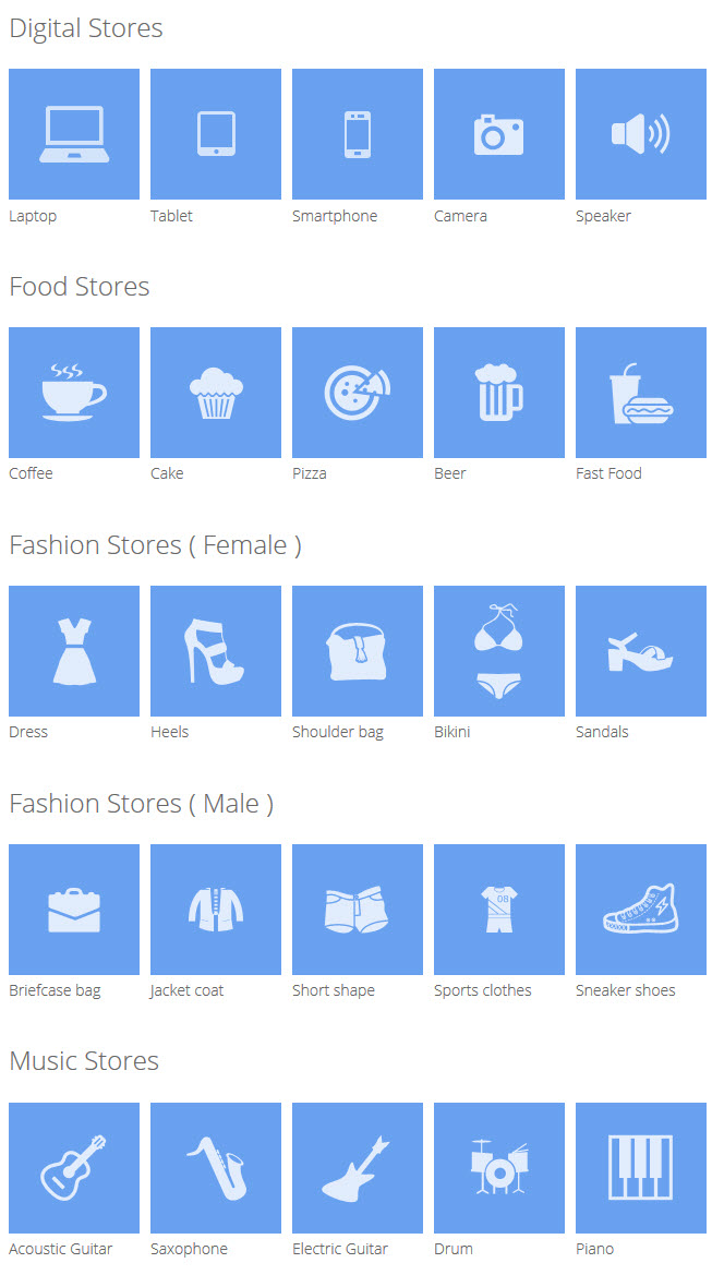 Meline- Store icons