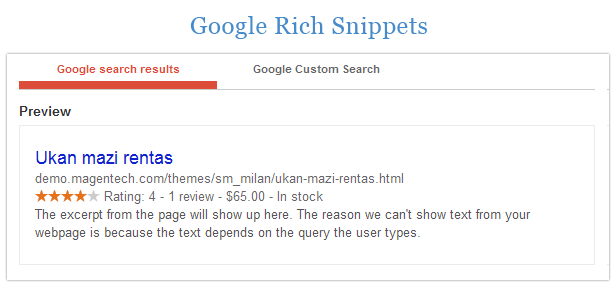 Milan - Rich snippets