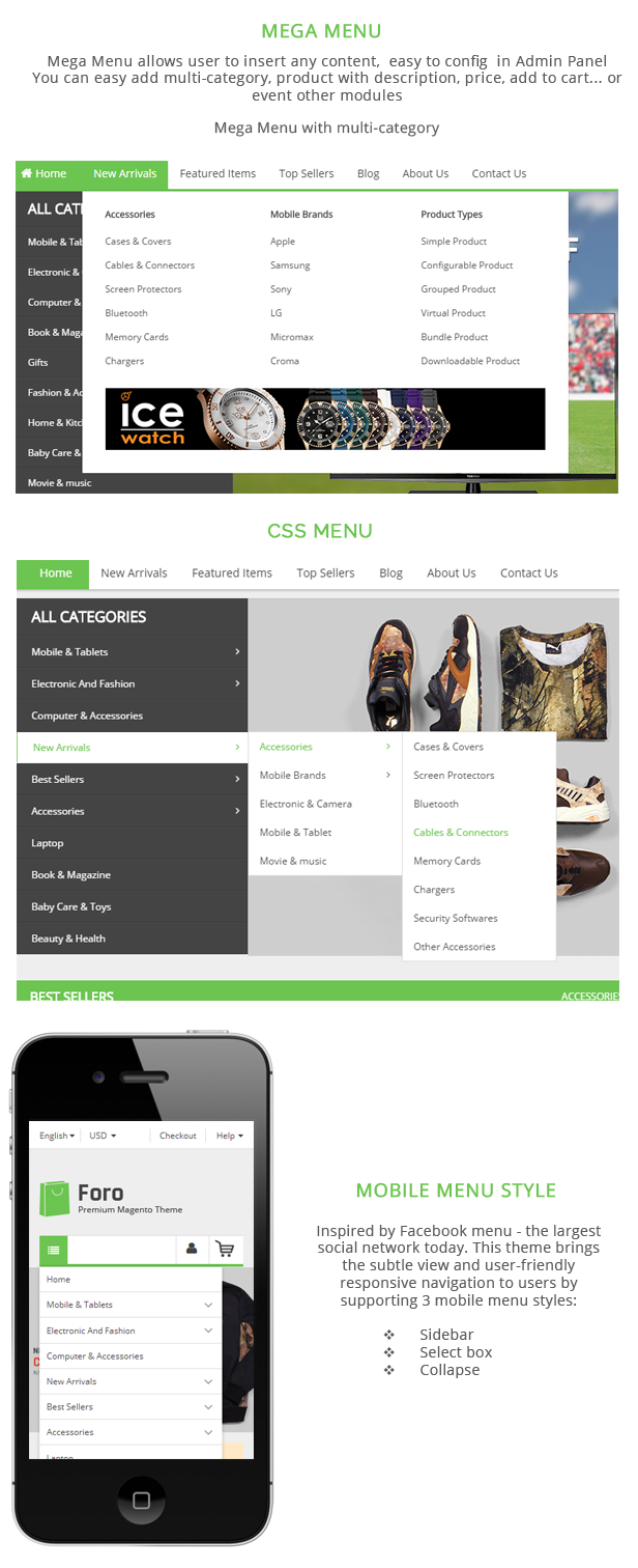 Foro - Menu styles Foro - Menu styles