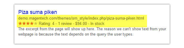Style - Rich snippets