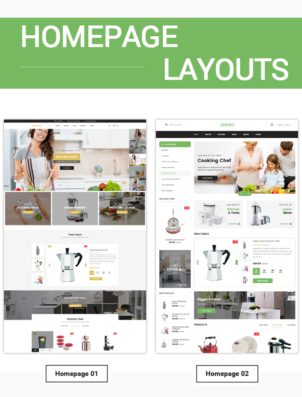 Zenwares – Kitchen Interior & Appliances WooCommerce WordPress Theme