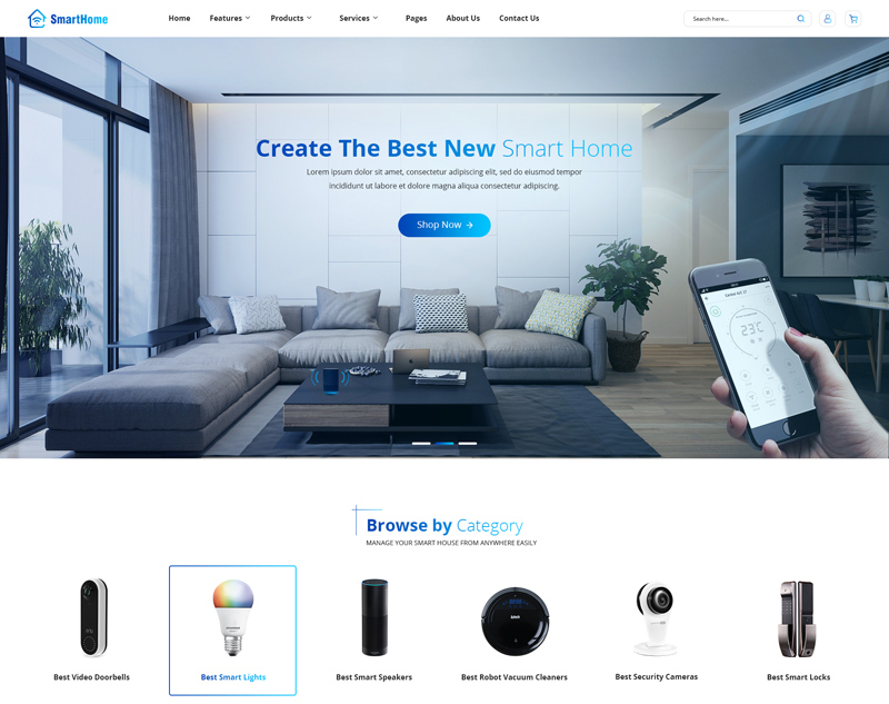 [PREVIEW] Sj SmartHome - Smart Home Devices Joomla Website Template