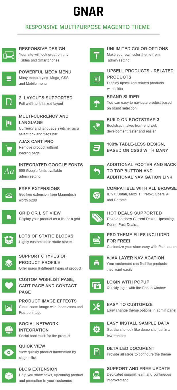 Gnar - Responsive Magento theme