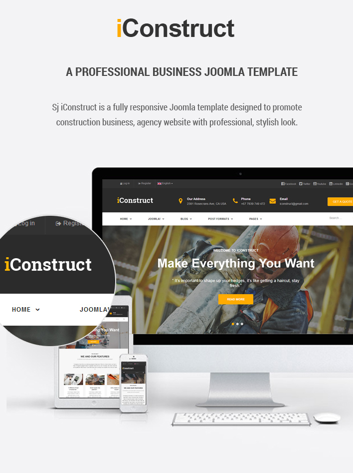 Sj iConstruct - Responsive Multipurpose Business Joomla Template