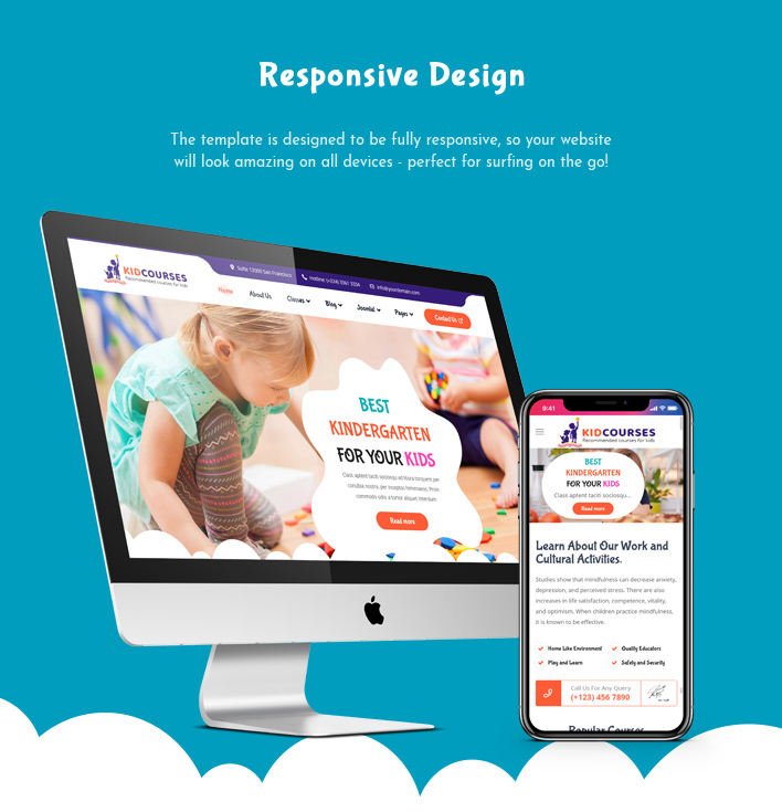 Sj KidCourses - Colorful Kindergarten and School Joomla Template