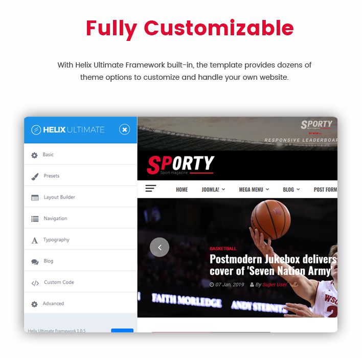 Sporty - Flexible Sports News Joomla Template - 5