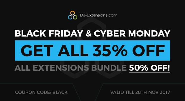 Enjoy this Thanksgiving, Black Friday & Cyber Monday with Best Deals, Coupons & Discounts from Joomla Providers