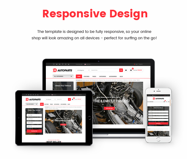 AutoParts  - Auto Parts, Tools, Equipments and Accessories Store HTML Template