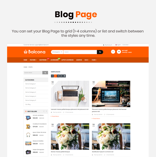 Balcona - Opencart Theme