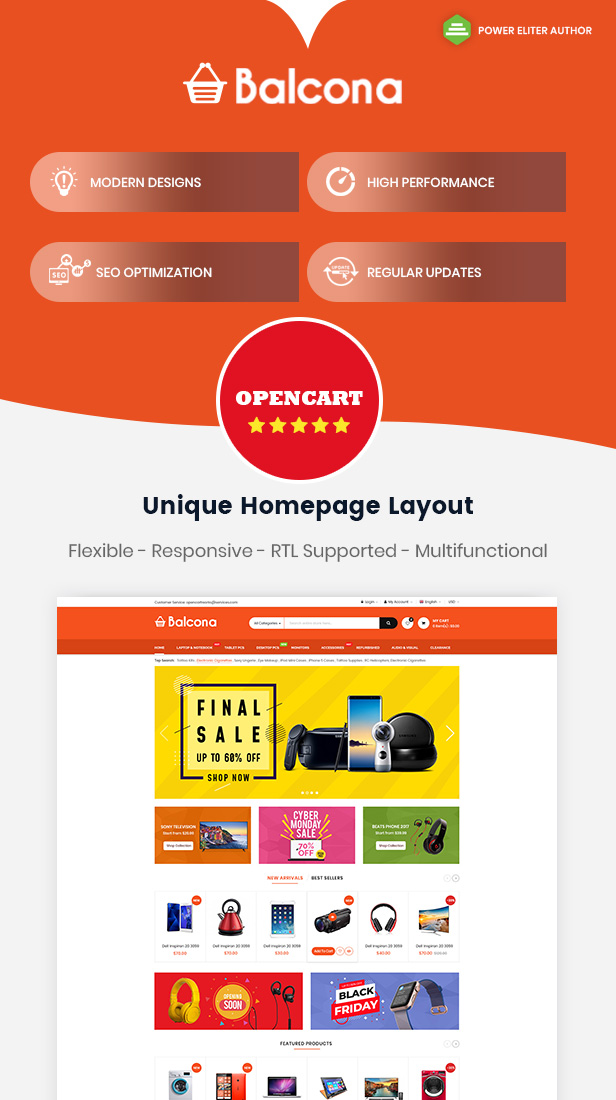 Balcona - Opencart Theme