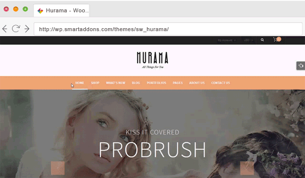 Menu styles - Hurama - Beauty Store WordPress Theme and More!