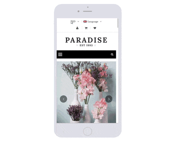 Paradise Beautiful Flower Shop WooCommerce Theme - Fully Responsive