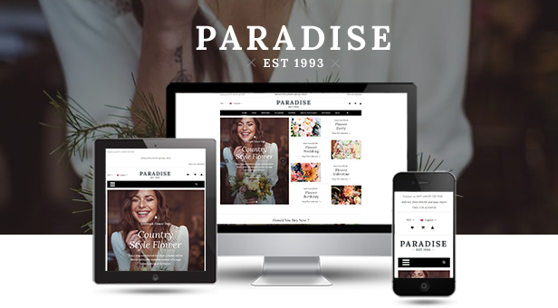 Paradise Beautiful Flower Shop WooCommerce Theme - Fully Responsive