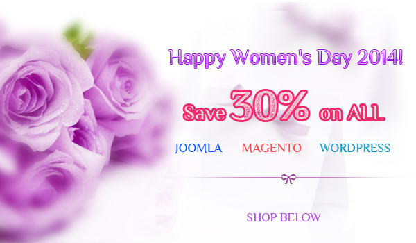Celebrate International Women's Day with a 30 discount