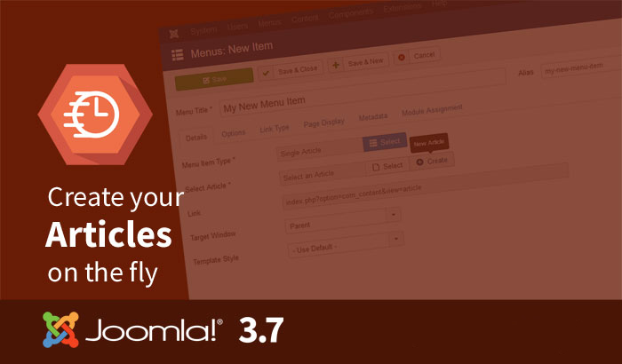 Joomla 3.7 - Improved workflow