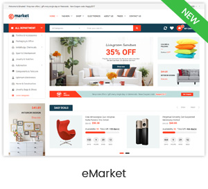 3 emarket - Market - Premium Responsive Magento 2 and 1.9 Store Theme with Mobile-Specific Layout (23 HomePages)