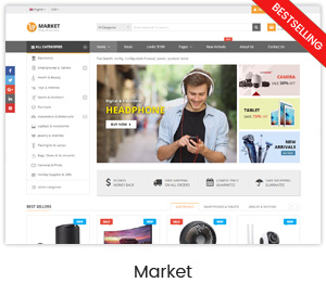 5 market - Market - Premium Responsive Magento 2 and 1.9 Store Theme with Mobile-Specific Layout (23 HomePages)