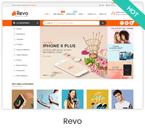 6 revo - Market - Premium Responsive Magento 2 and 1.9 Store Theme with Mobile-Specific Layout (23 HomePages)