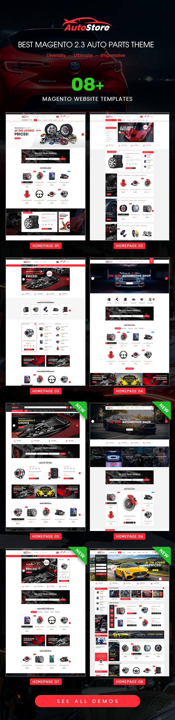 AutoStore - Auto Parts and Equipments Magento 2 Theme with Ajax Attributes Search Module - 3