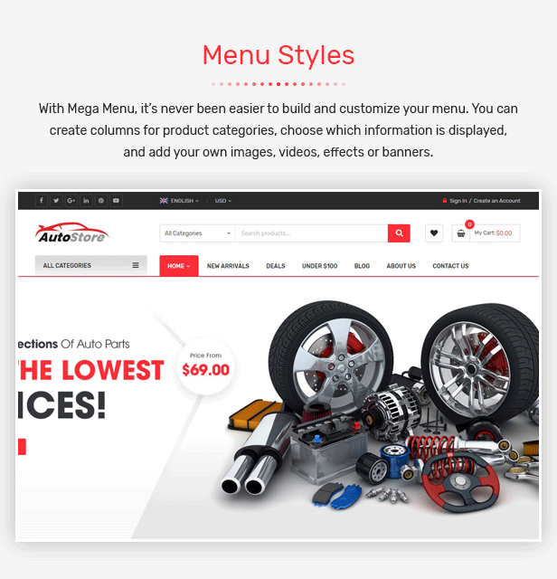 AutoStore - Auto Parts and Equipments Magento 2 Theme with Ajax Attributes Search Module - 7